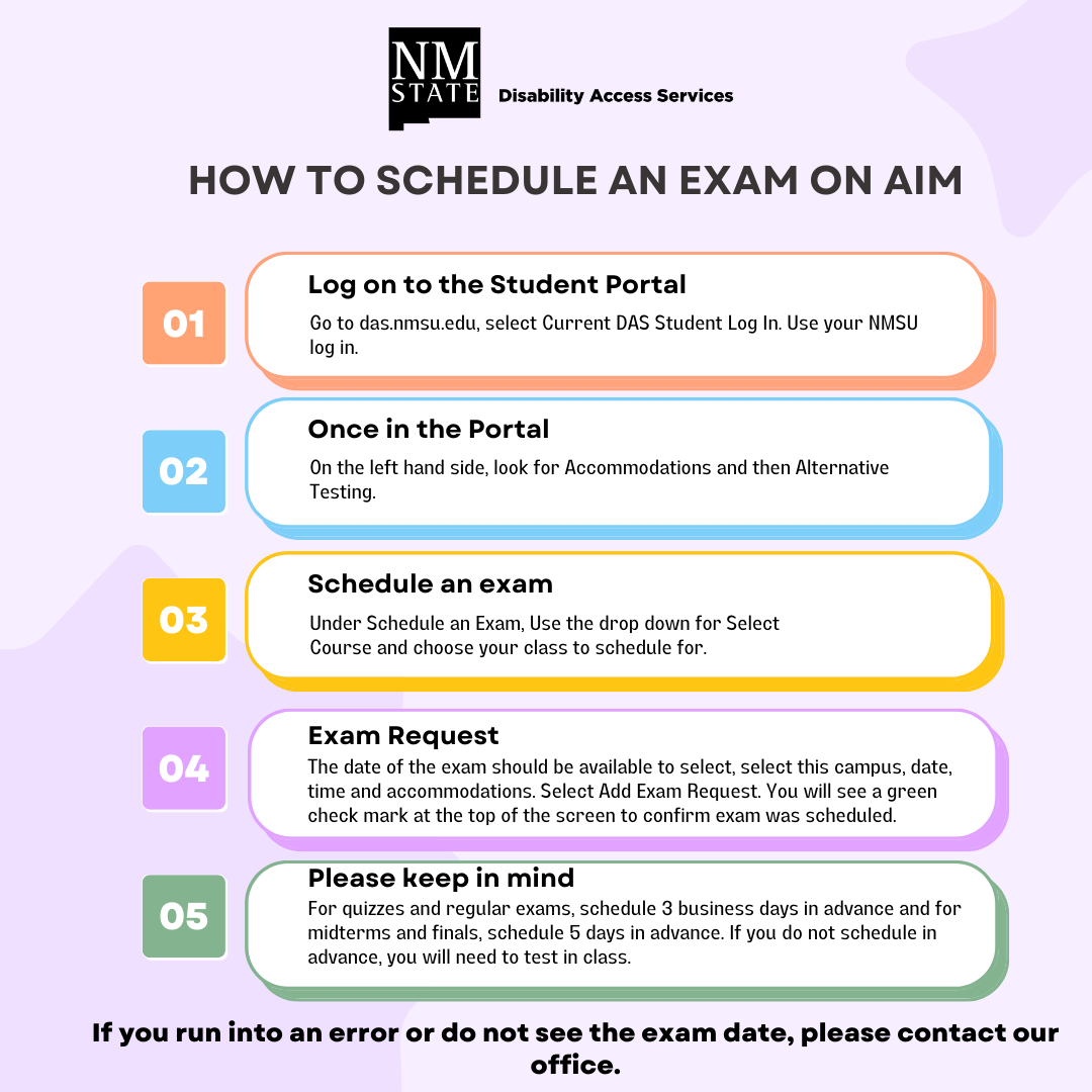 How to Schedule an Exam on AIM